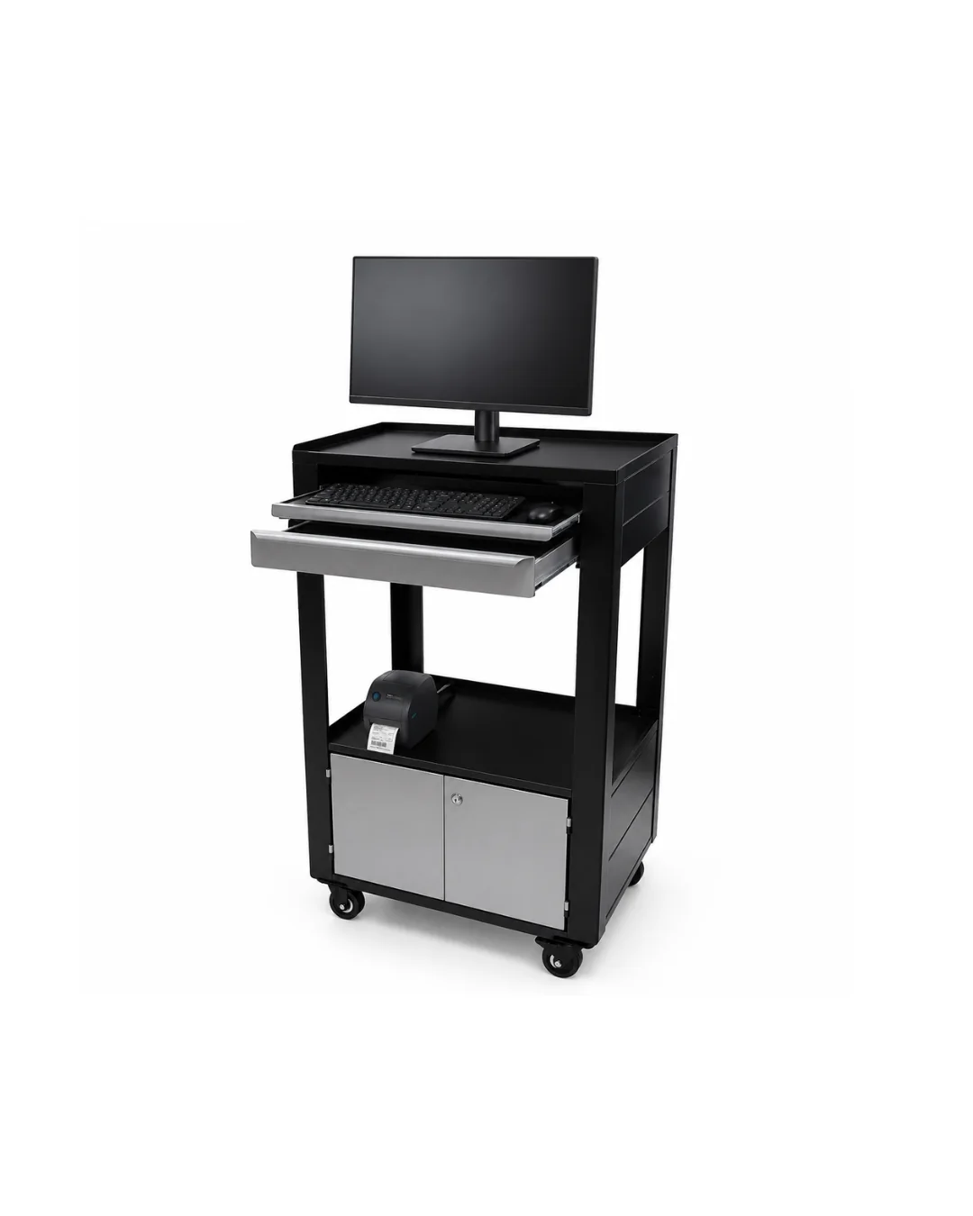 Rack para computador semi fechado 2 gavetas — Bezafer