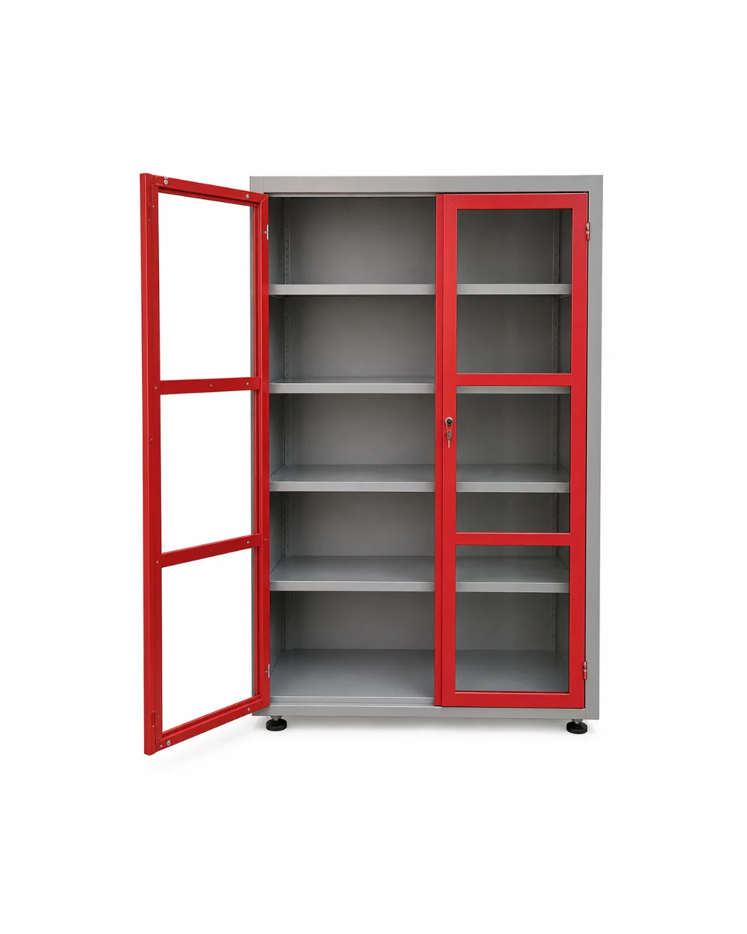 Armário para ferramentas 4 prateleiras fixas - porta c/ visor de acrílico — Bezafer